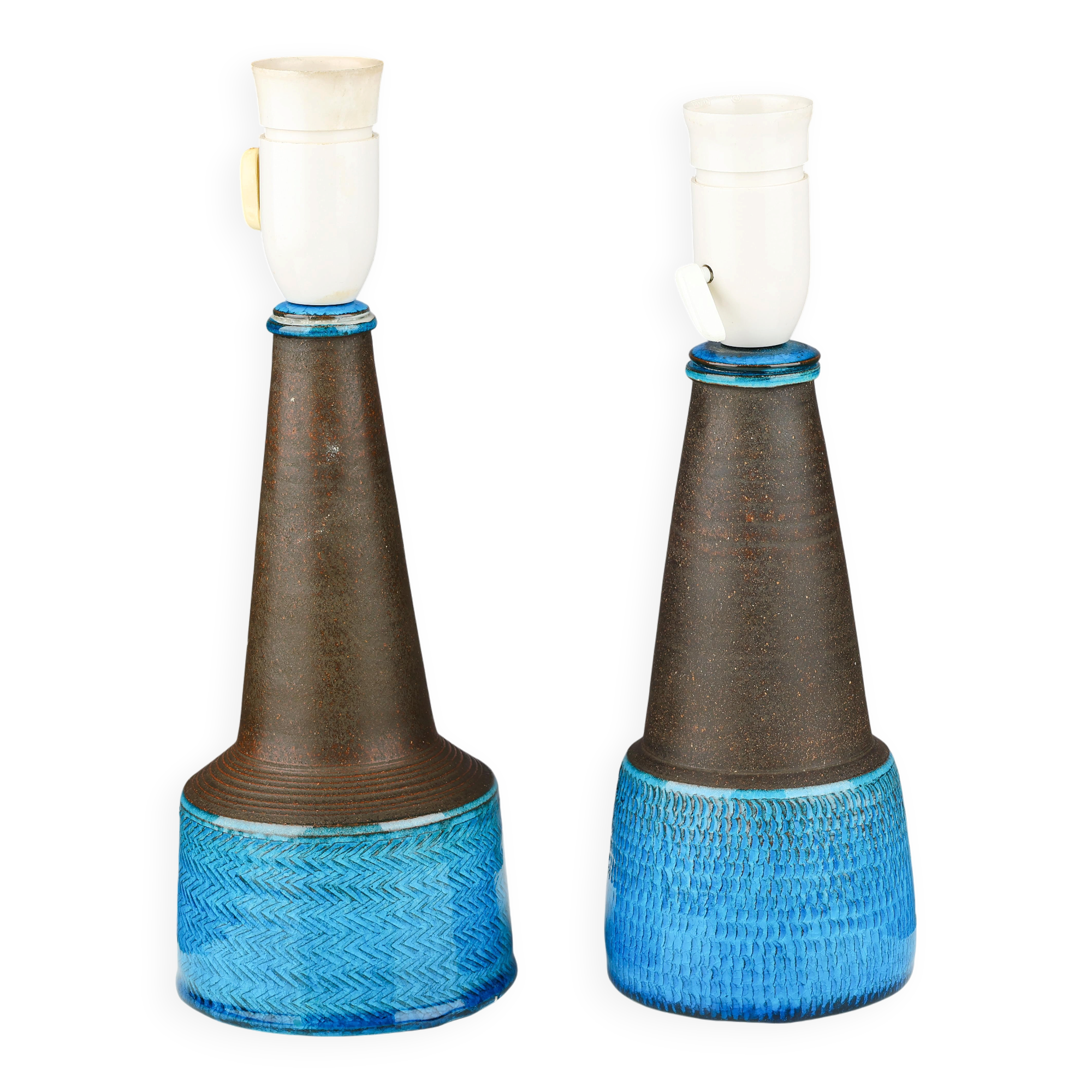 Nils Kahler ceramic table lamp by Herman A. Kähler, Denmark, 1960 signed.