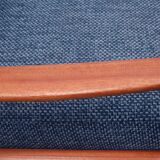 1960s armchair + ottomane teak, Ole Wanscher for Cado