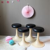 Lot of 2 tulip foot stools