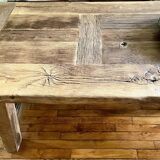 Table de ferme chene ancien tower - 200 cm de long