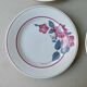 6 antique flat plates, floral decoration, 22.5 cm