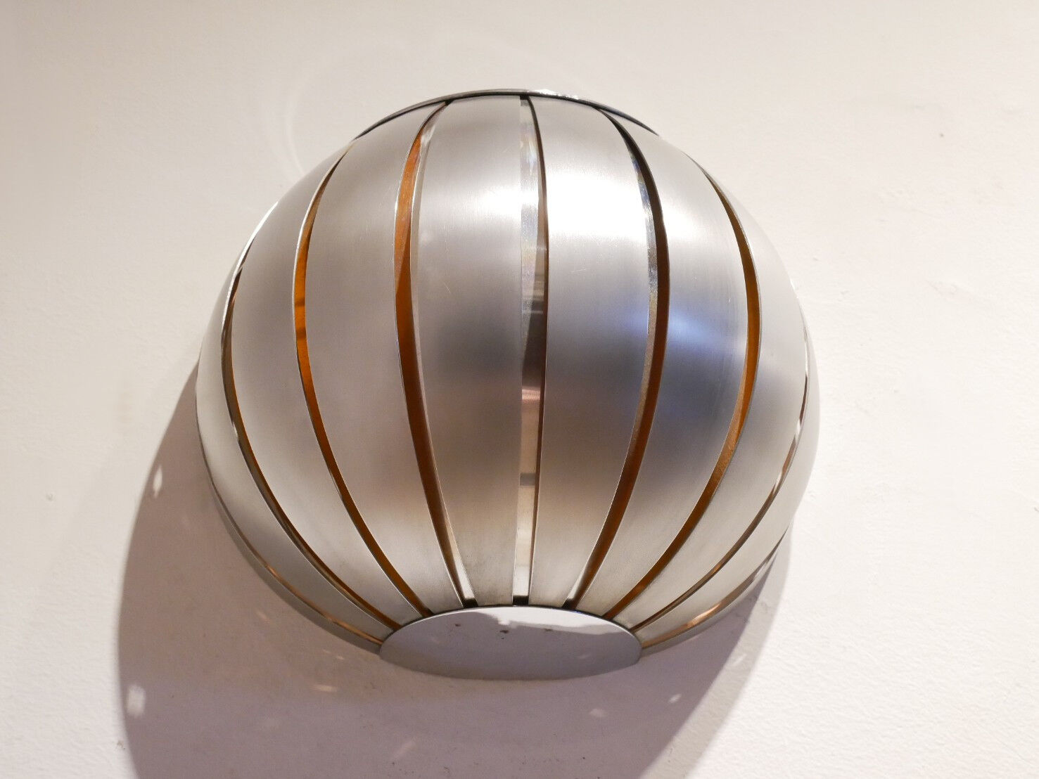 Scandinavian aluminium wall lamps, 1970s