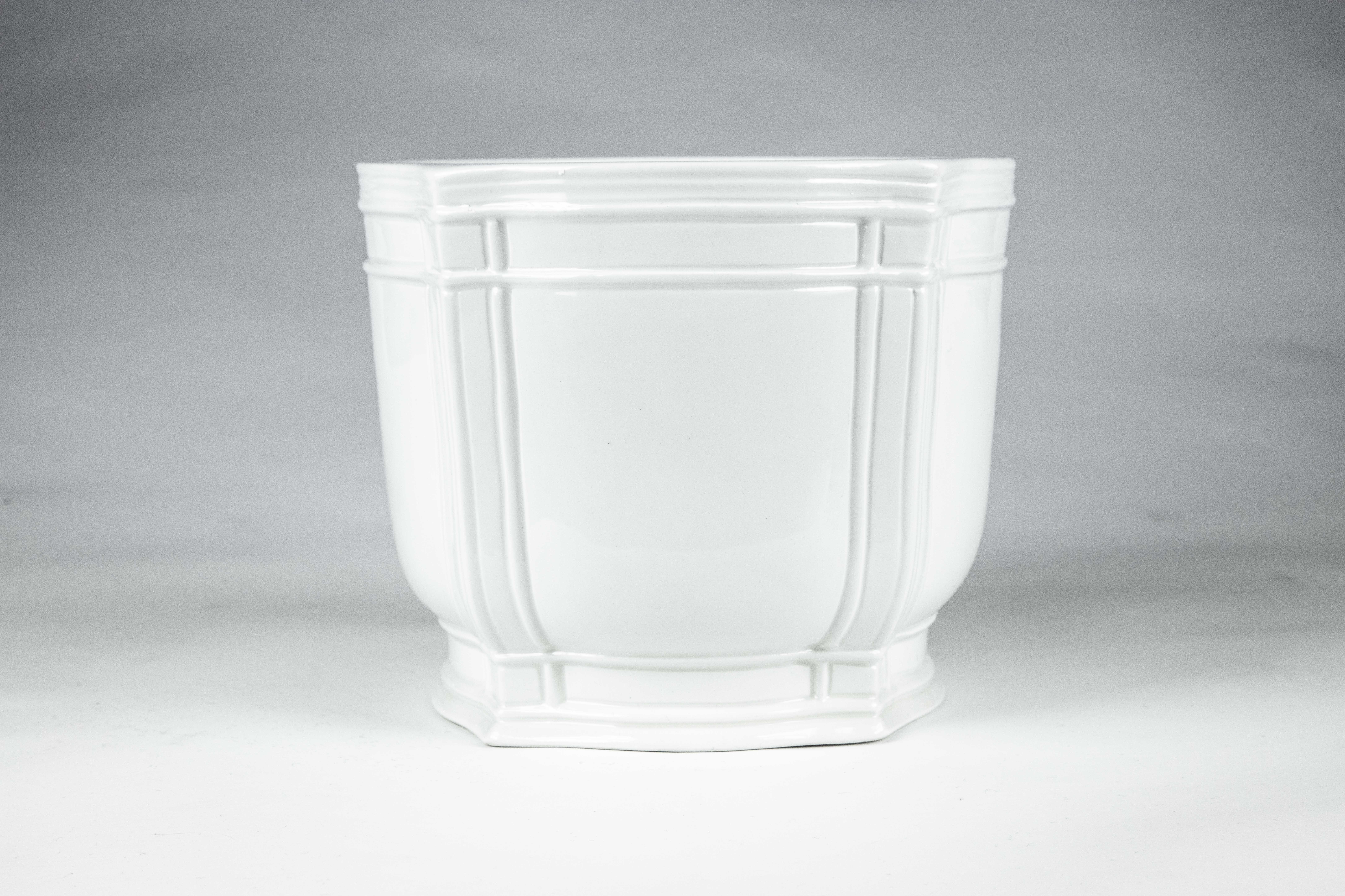 Faience Pot Cover signed Christian Dior White color