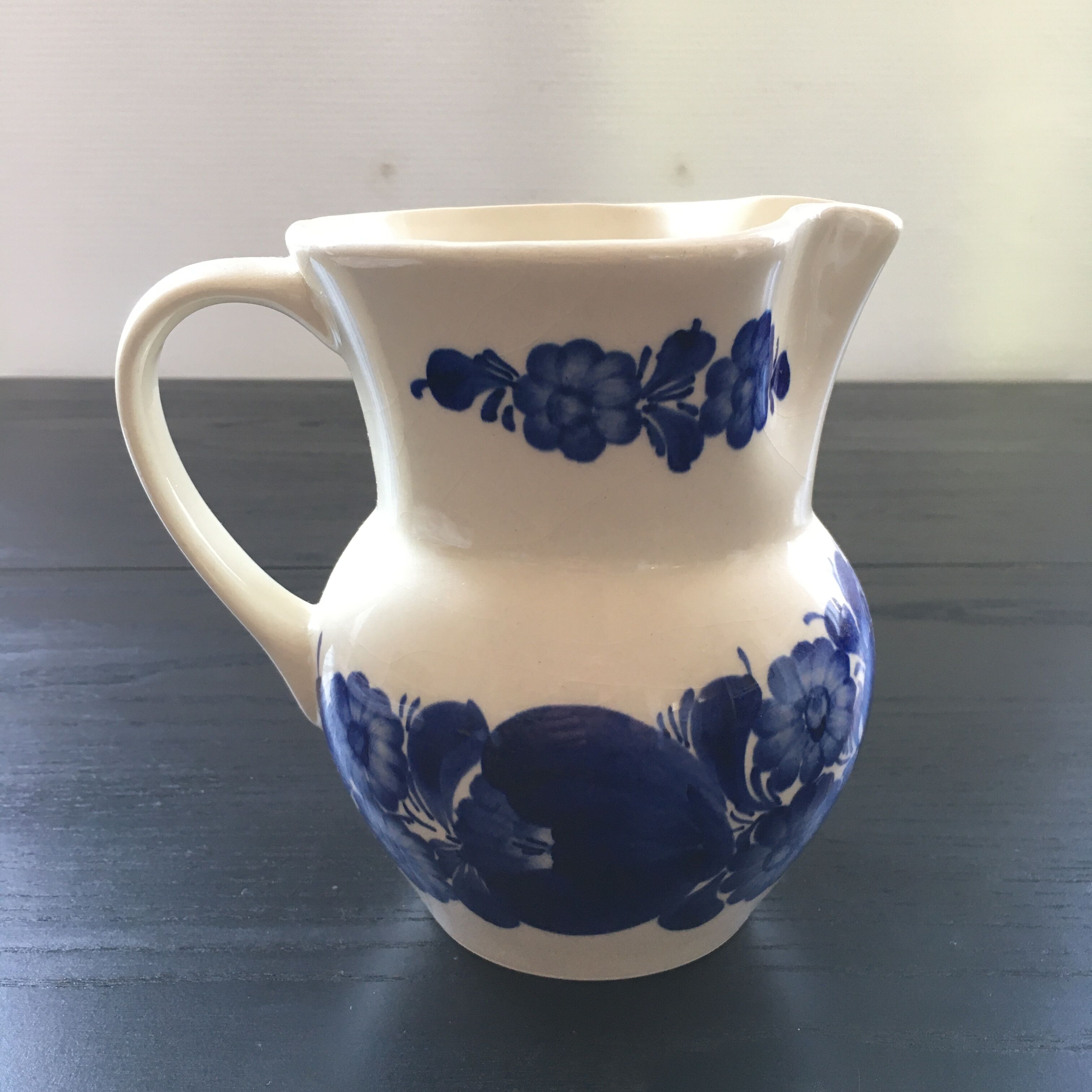 Indigo floral decor pitcher