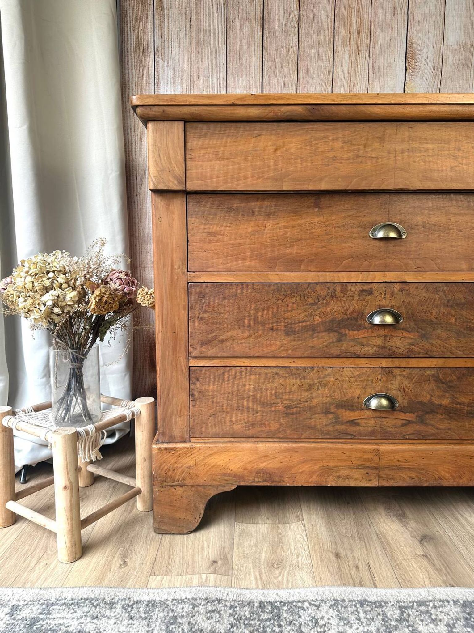 Rustic solid wood chest of drawers