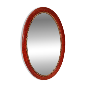 Miroir ovale ancien glace