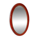 Antique oval mirror with bevelled glass