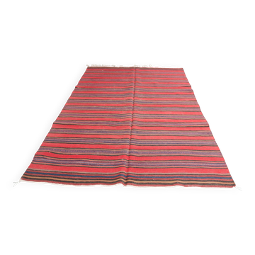 Vintage Striped Anatolian Kilim – 224 x 143 cm – Minimalist  sku 133