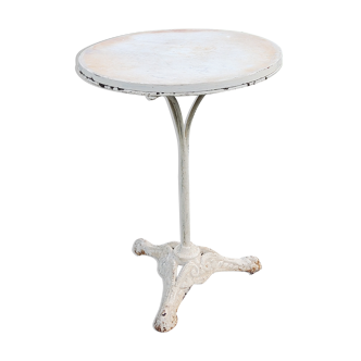 Bistro pedestal table foot cast iron marble top from the 1900s/1920s