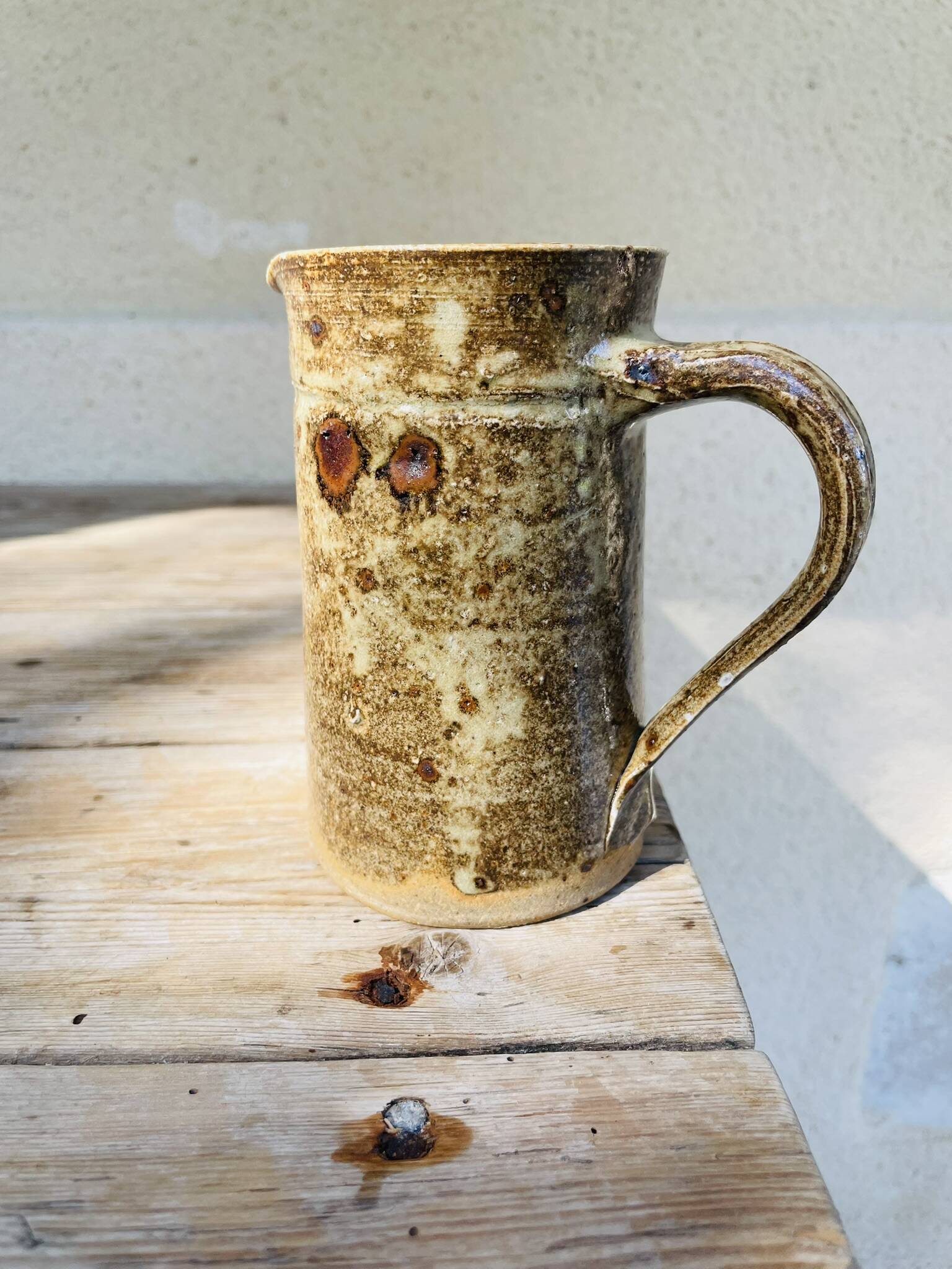 Pyrite stoneware pitcher Guy Roland Marcy