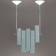 Blue lacquered metal chandelier, Lumi, ca. 1970