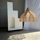 Rattan pendant lamp in the shape of a flower
