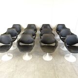 Vintage Euro FV tulip dining chairs set of 12 -  1970s