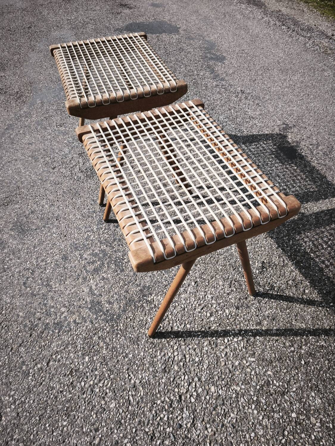 Pair of Georges Tigien stools