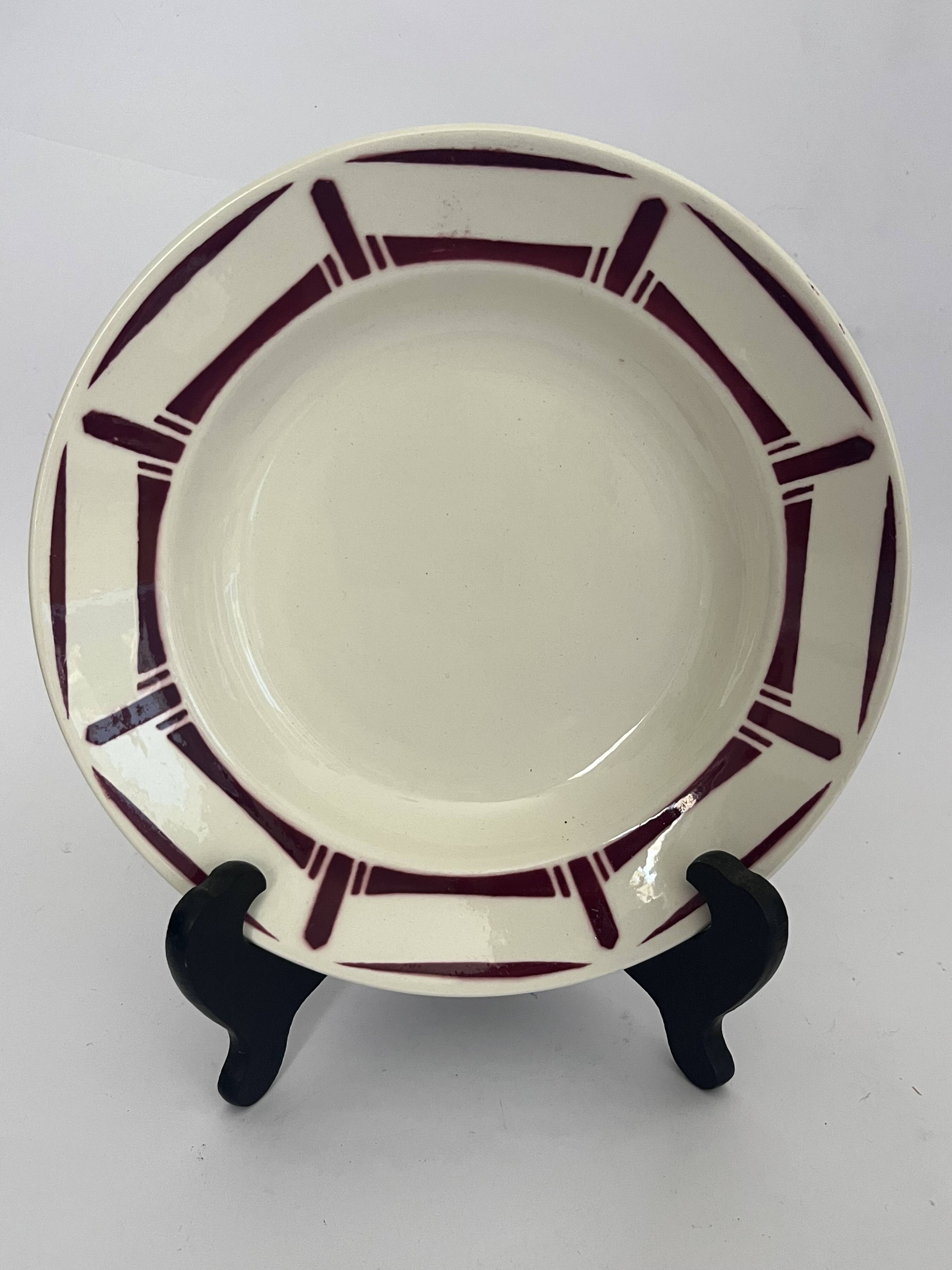 10 deep plates - Badonviller, Louise service