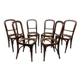 Set of 6 dining chairs no.715 by Gustav Siegel for J&J Kohn