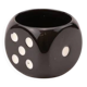 Black die-shaped pot 12 by 12.