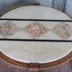 Art Deco wooden coffee table, marble top living room table, side table.