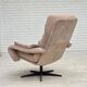 1970s, Danish swivel armchair, beige furniture fabric.