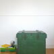 Green wooden box