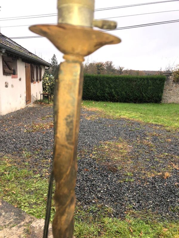 Pied de lampe Art Déco de style brutaliste