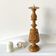 Carved wooden candle holder