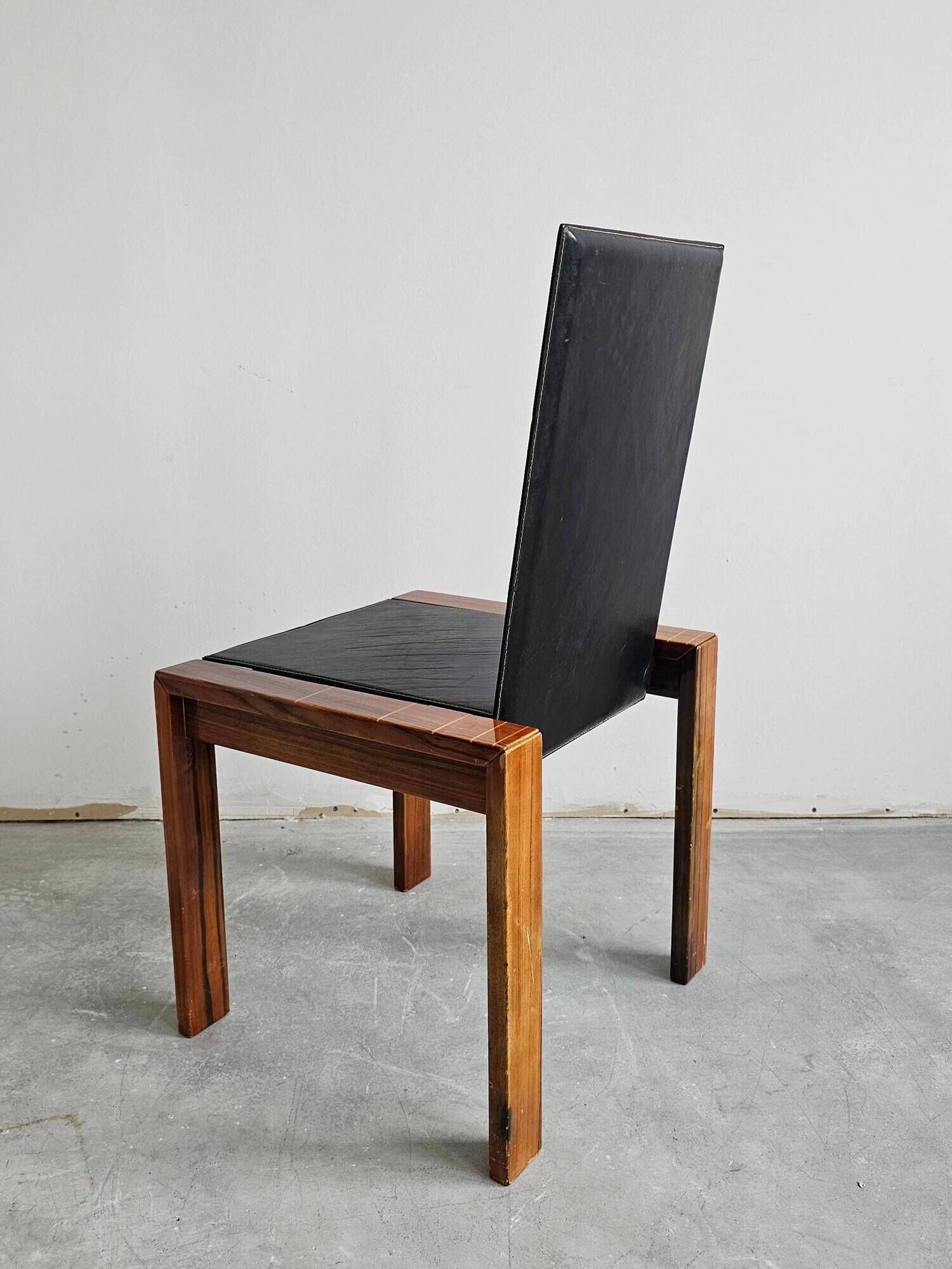 Set of 4 Mid Century dining chairs in rosewood style Afra and Tobia Scarpa.