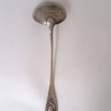 silver-plated metal ladle monogrammed PT orfevrerie L.Auzolle