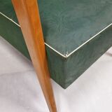 Pair of armchairs 1950 vintage reclining backrest