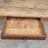Rustic farmhouse table in solid oak Louis Philippe style -1m84