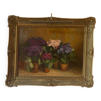 Late 19th century painting with original frame