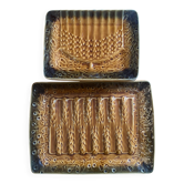 Plat et 6 assiettes à asperges Sarreguemines