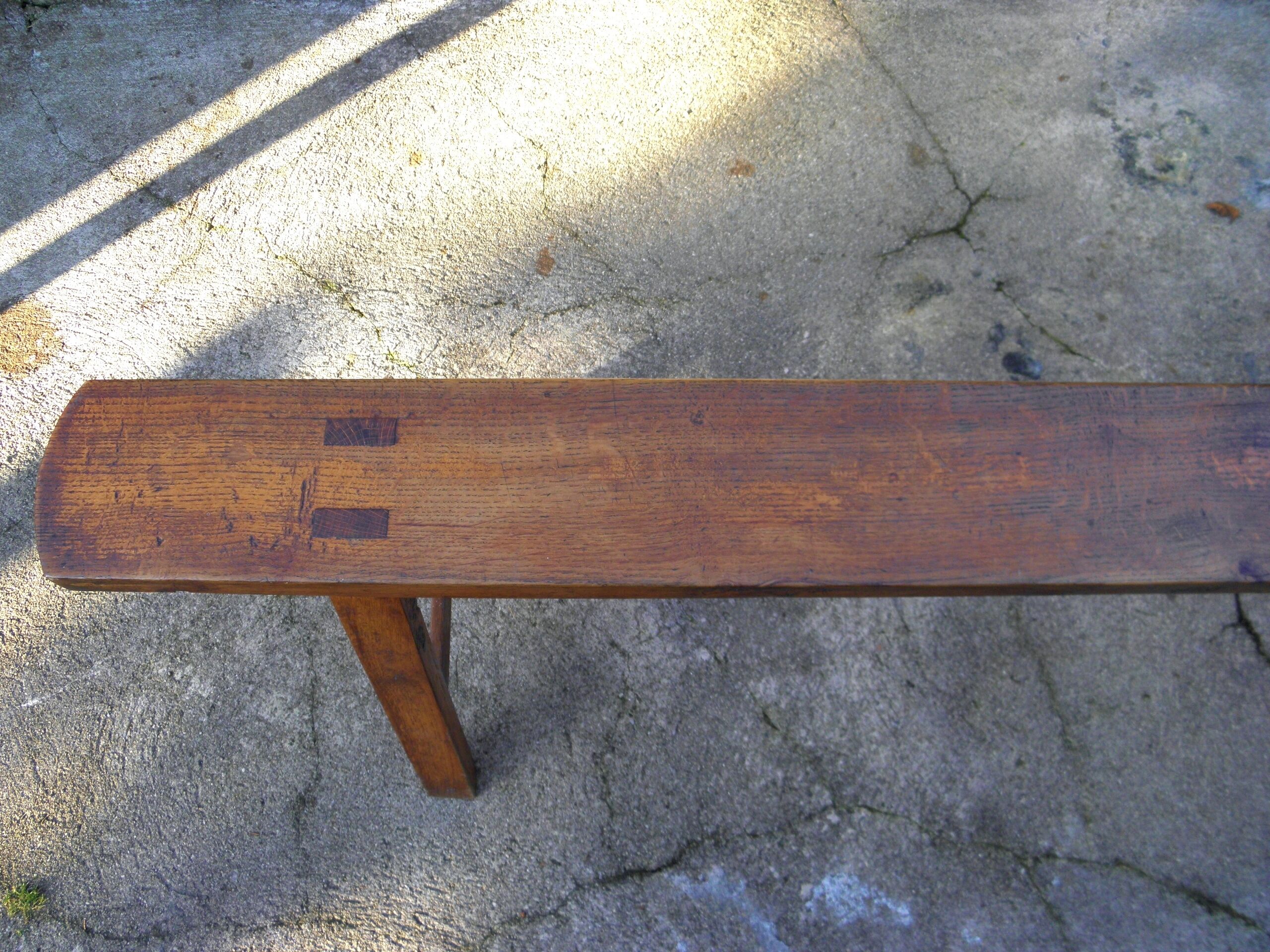 170 cm oak farm bench