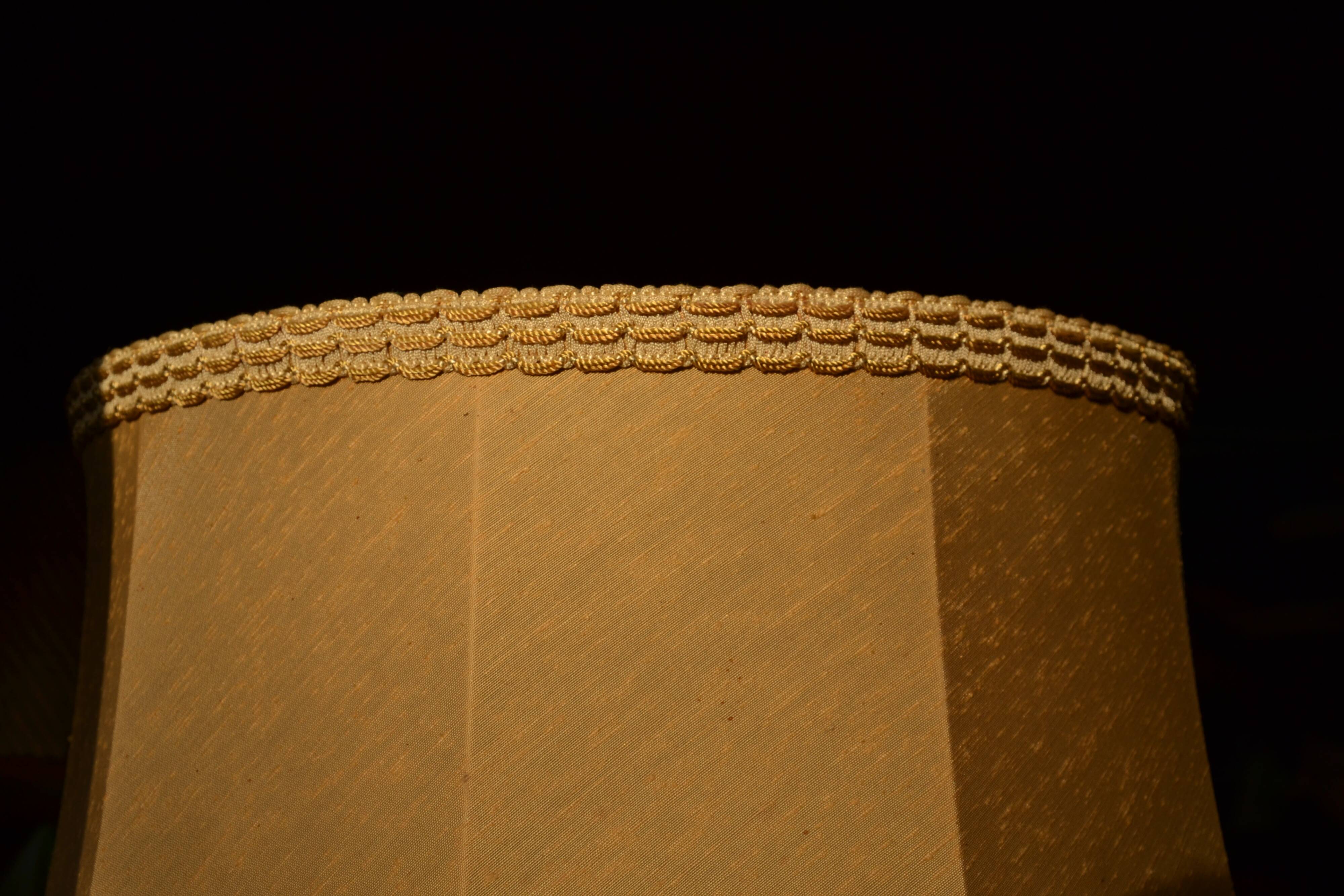 Vintage Sèvres crystal and wrought iron floor lamp from the 1950s