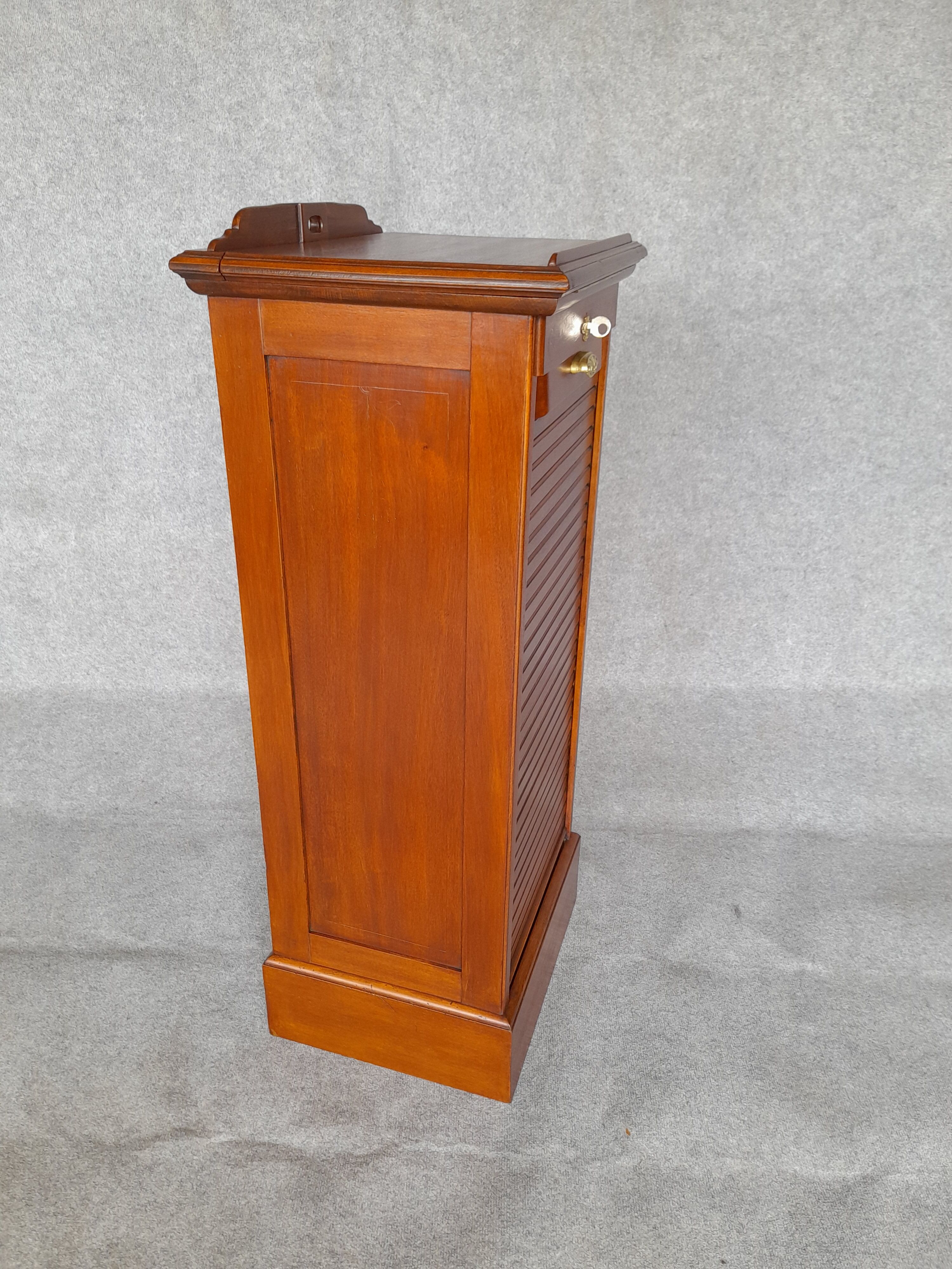 Filing cabinet with curtain and art nouveau desk