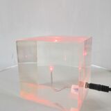Cube lamp in plexi Plugg design Habitat 2000s