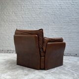 Canapé cognac confortable en cuir