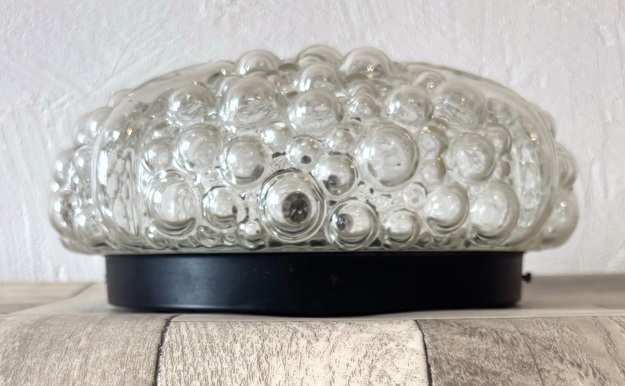 Vintage ceiling light - Helena Tynell - 60s/70s - bubbled glass - Space Age
