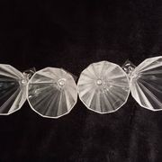 Lot de 4 flûtes à champagne en cristal d'Arques.
