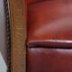 Red-brown cowhide leather office chair/side chair