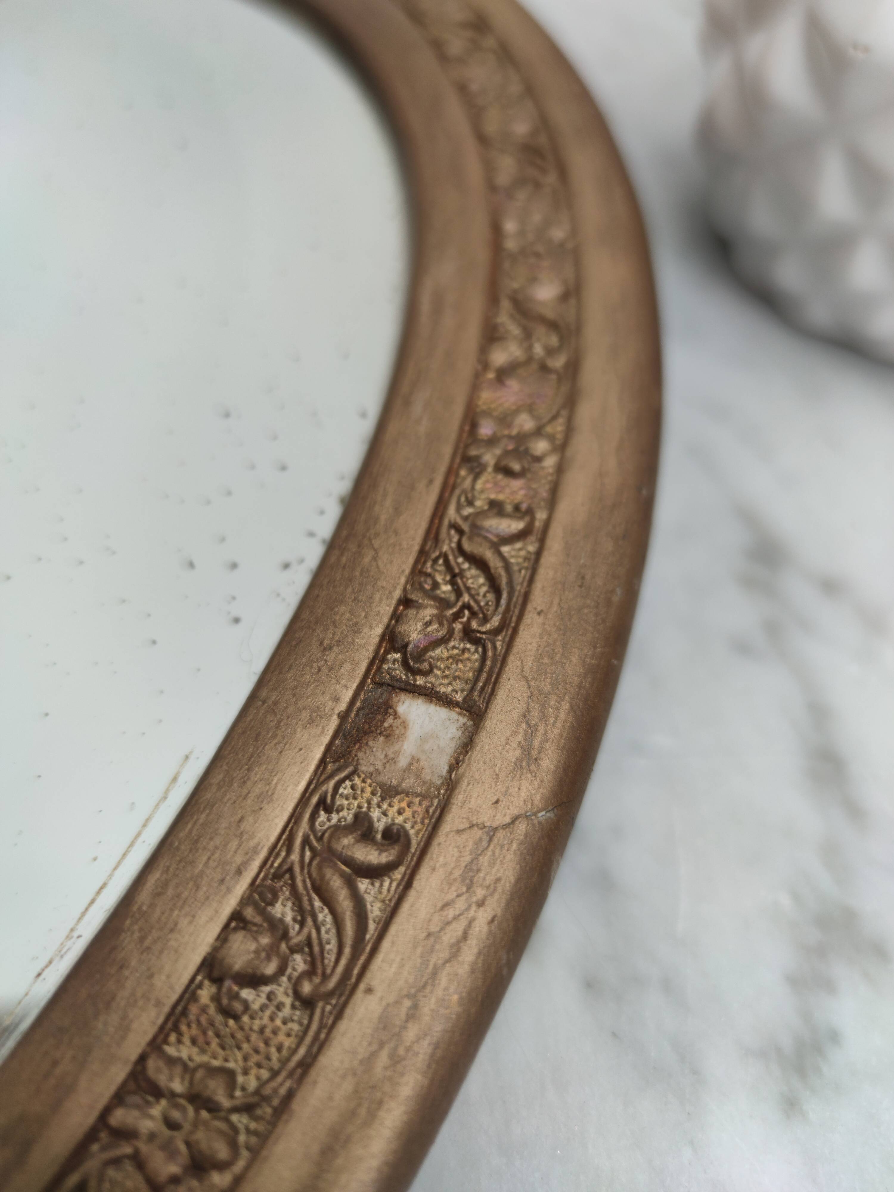 Art Deco oval mirror 46x36 cm