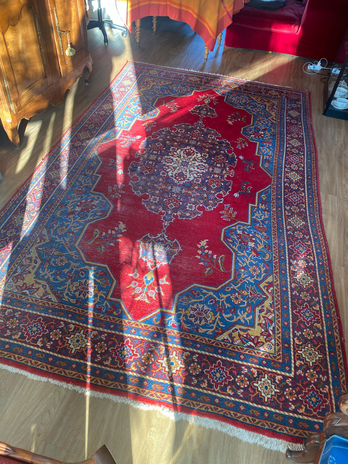 Tapis moud fait main, laine 198x330 cm