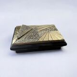 Brutalist wood and resin vanity box, Italy, 1980