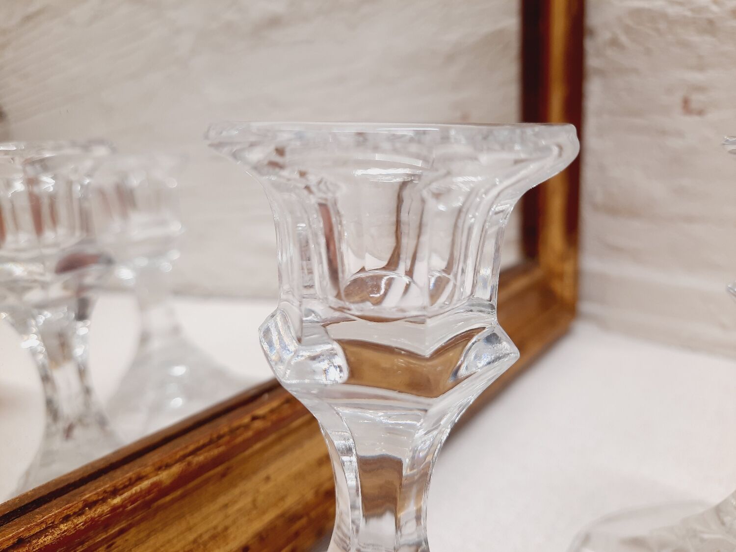 Paire bougeoirs de table