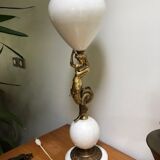 Marble and brass lamp