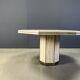 Octogonal italian travertine and brass dining table 1970s