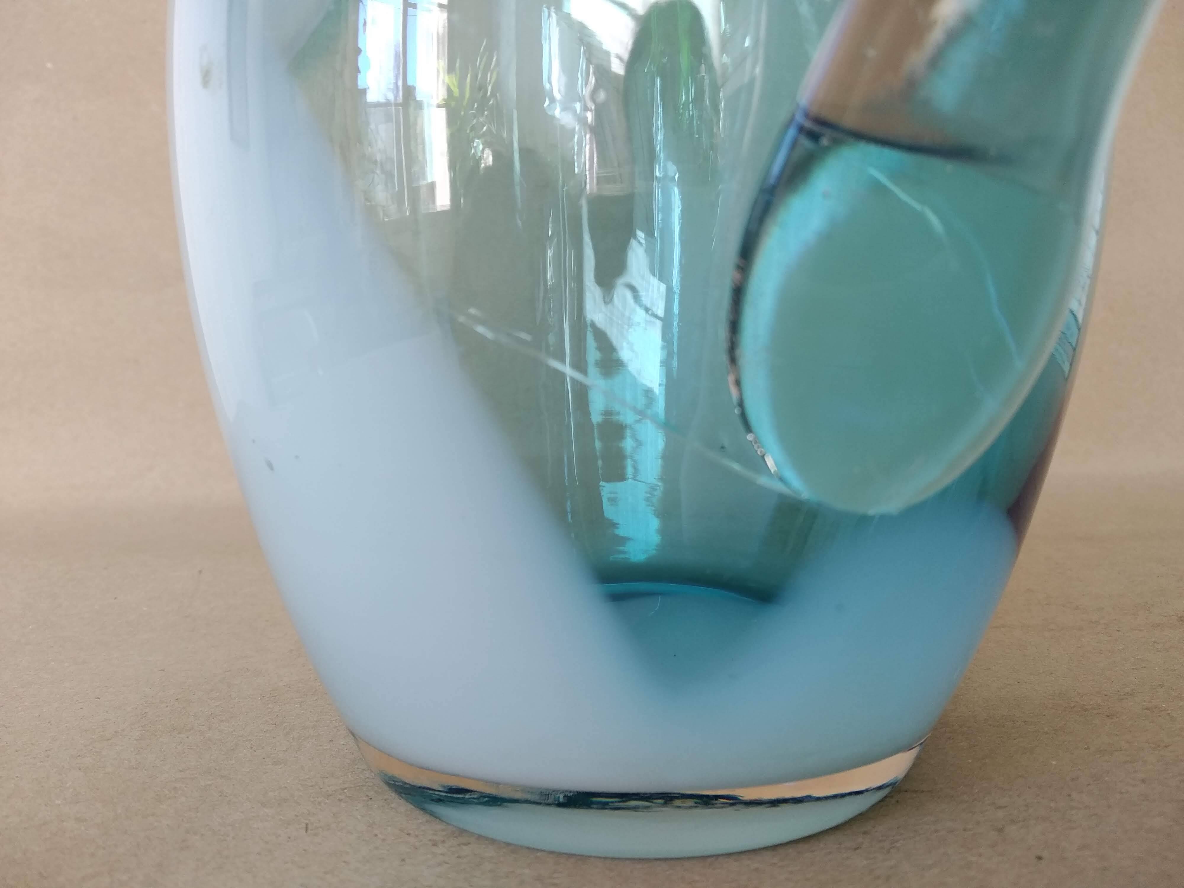 DLG Murano blown glass pitcher