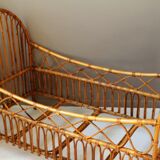Vintage rattan cradle