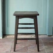 Vintage French stool from the 1940s, wooden stool, extra seat, stool.