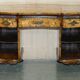 Antique Italian writing desk in olive wood circa 1860